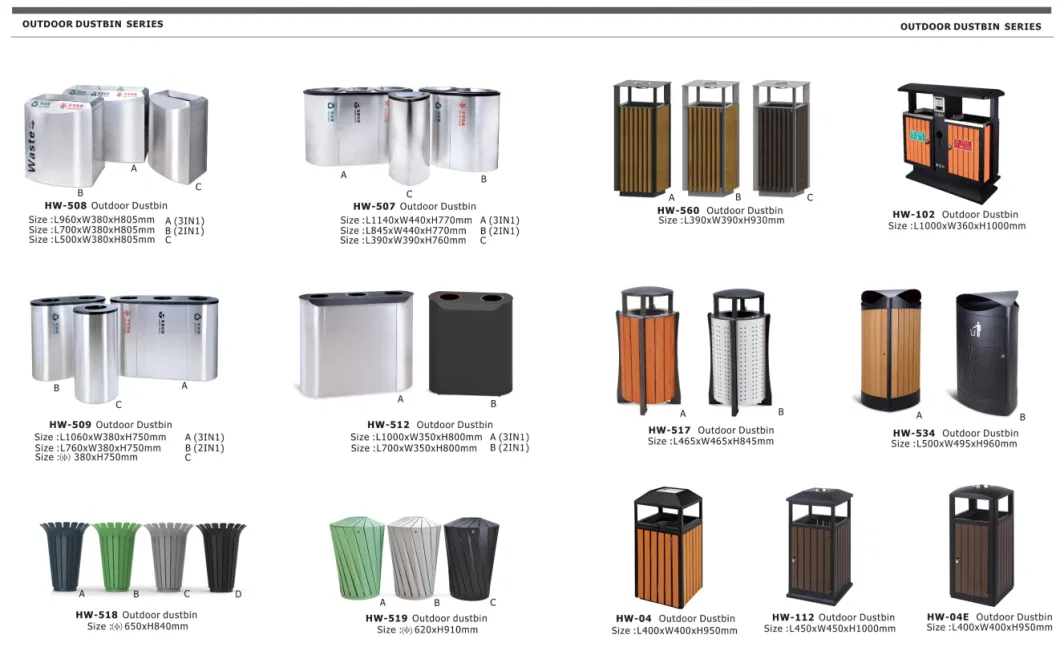 Stainless Steel Half Round Trash Can for Shopping Mall