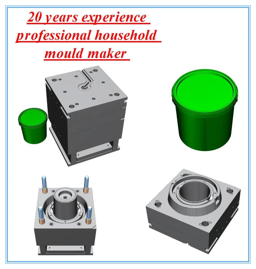 Plastic Injection Painting Bucket Template Mould Maker