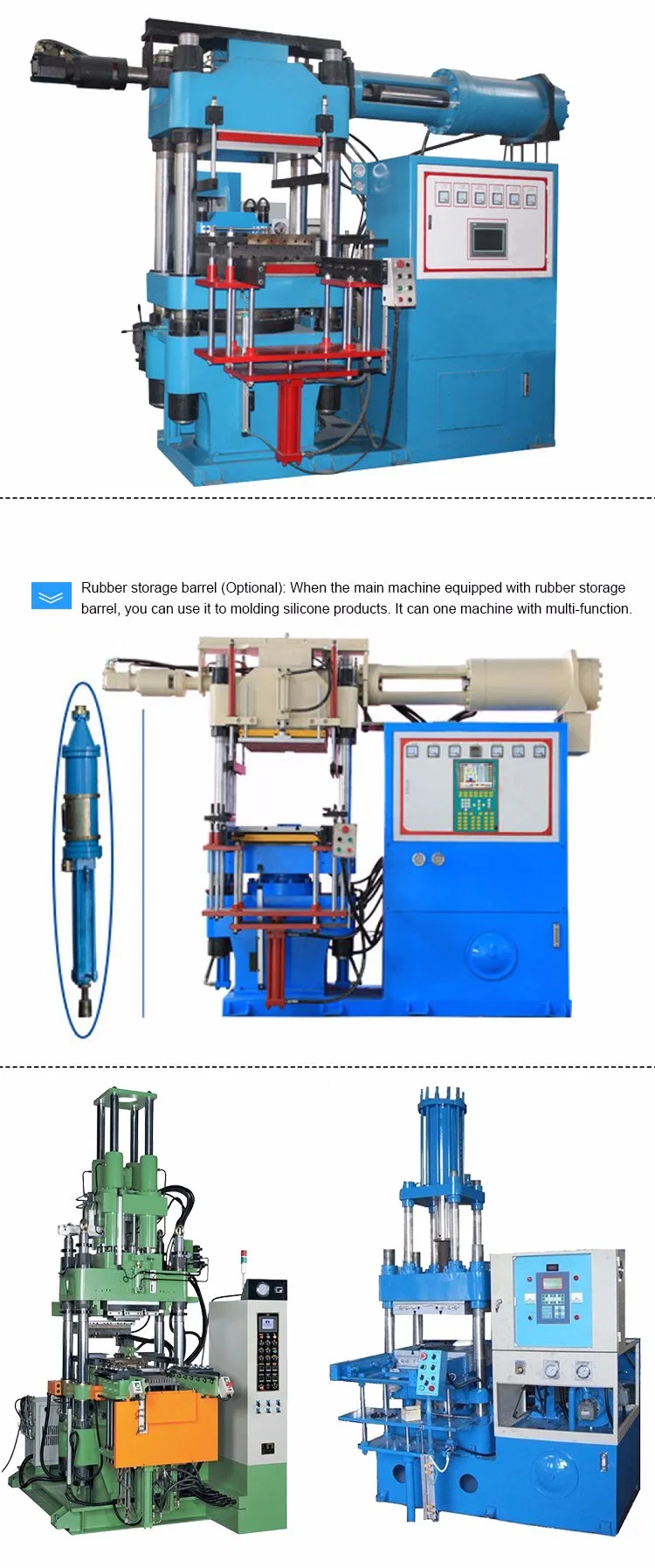 Rubber Injection Molding Press with Rubber Storage Barrel Silicone Injection Molding Machine