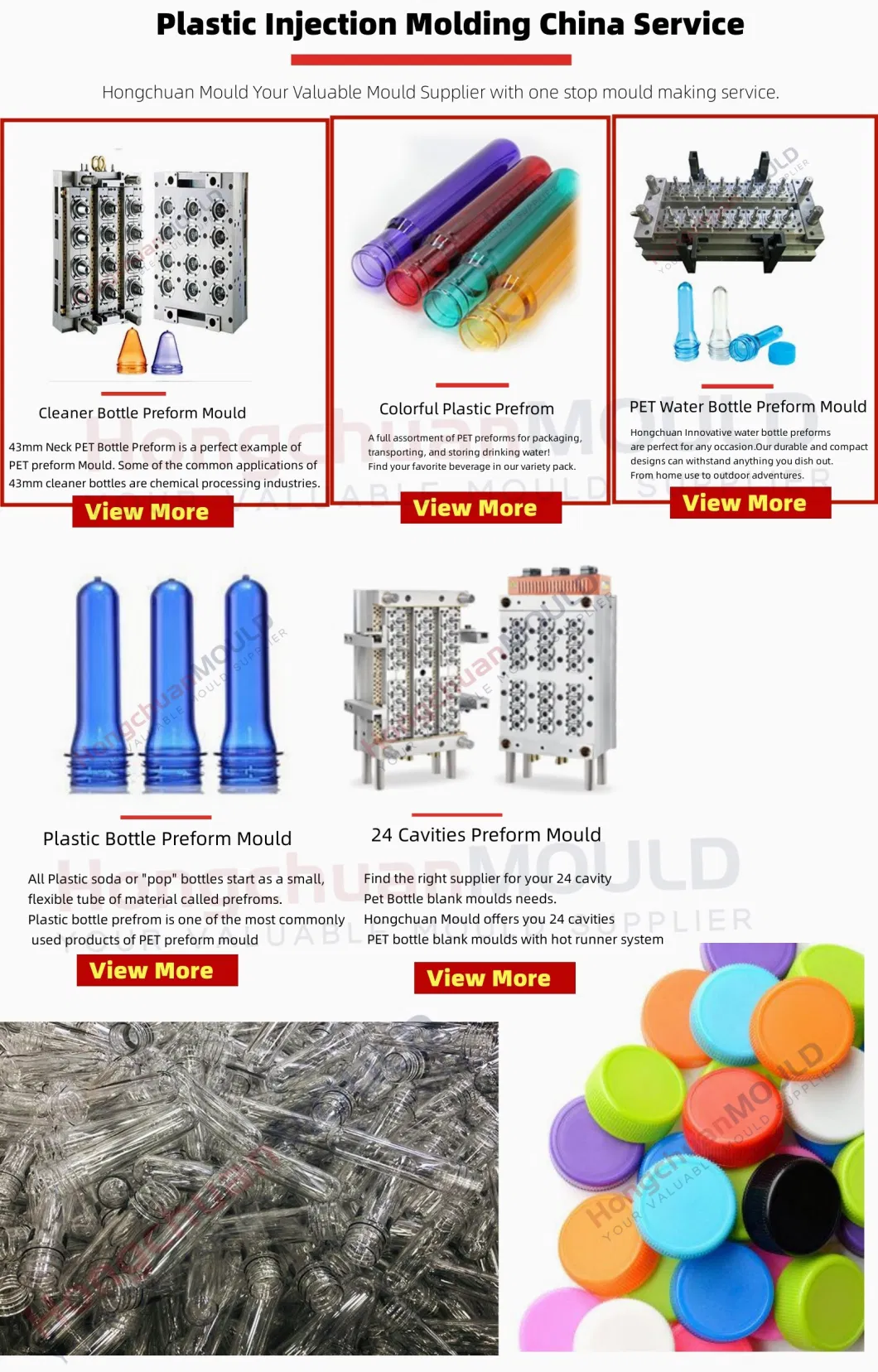 Plastic Pet Preform Bottles Tube Neck Injection Mould