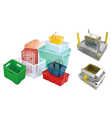 Plastic PP HDPE Crate Storage Injection Mould