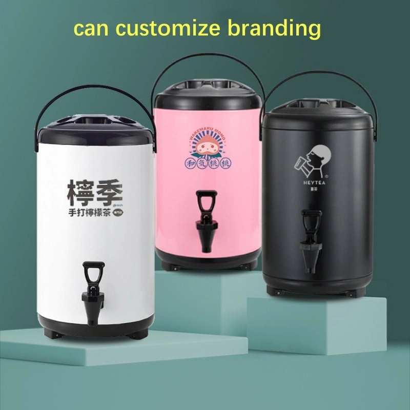 Boba Tea Shop Use Colorful Coffee Thermal Preservation Barrel Bucket in Round Square Shape