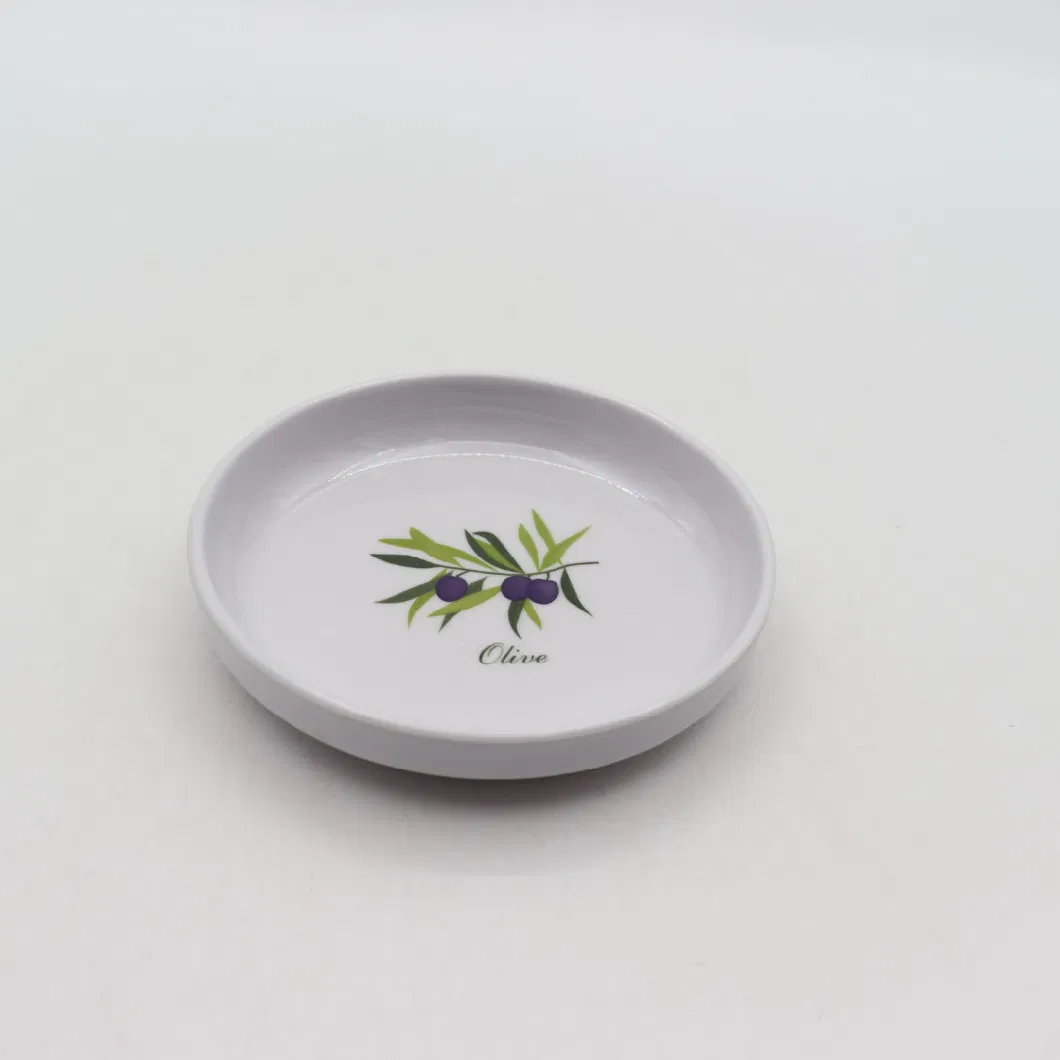 Solid Color Round Shape Melamine Plate for DIP