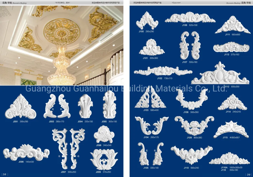 Top Glassfiber Reinforced Plastic/ Resin ceiling Cornice Mould