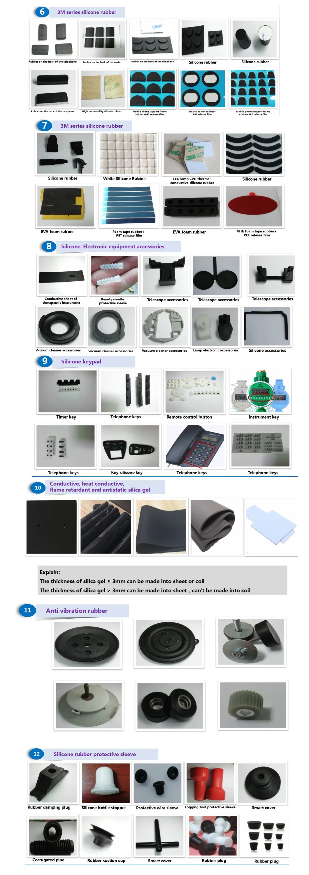 OEM Silicone Rubber Molding/Plastic Injection Parts