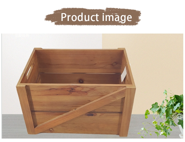 Fresh Vegetables, Wood, Fruits, Wooden Strips, Solid Wood Storage and Sorting Box Rectangular Shape