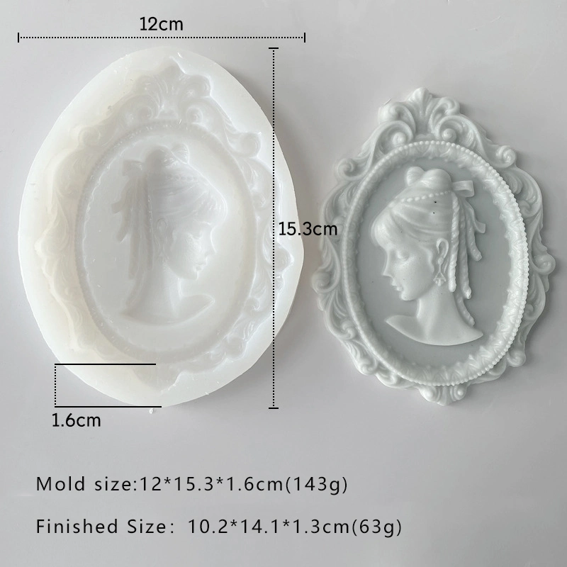 Creative Girl Head Shape Drip Mold Handmade Decorative Pendant Making Silicone Molds