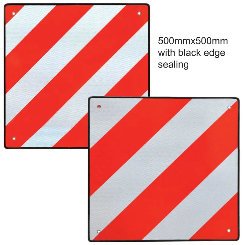 50*50cm Square Shape Reflective Rear Plate for Vehicles Safety Marking with Rubber Edge