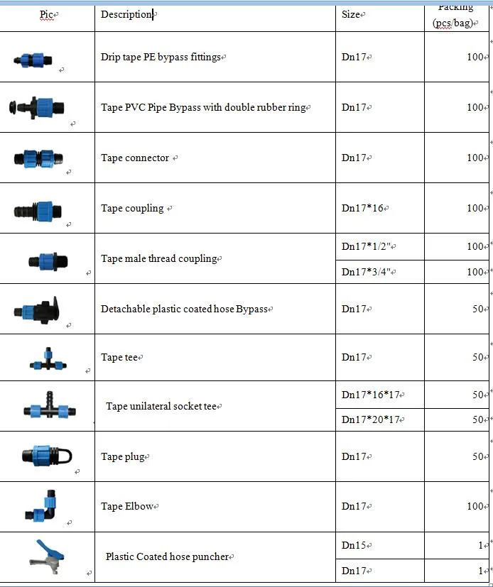 New Shape Pipe Tee Drip Irrigation Fittings