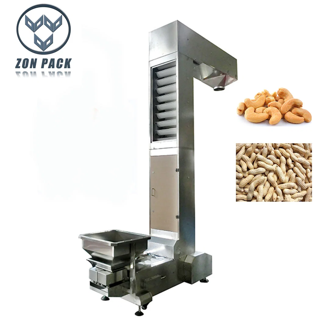 Food Grade PP Bucket Cnveyor for Almond Peanut Potato Chips Z Shape Bucket Elevator Conveyor