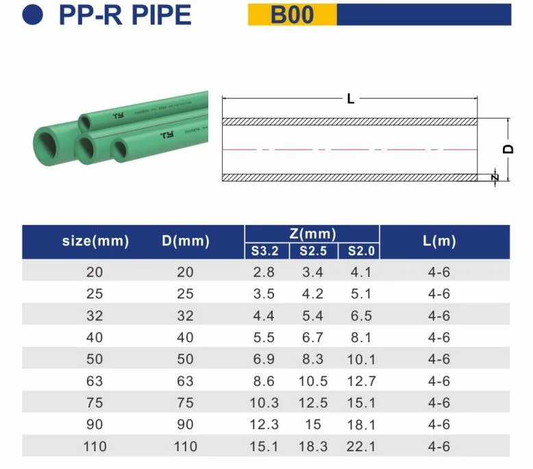 Full Form Pressure PPR Plastic Pipe Fittings for Hot and Cold Water