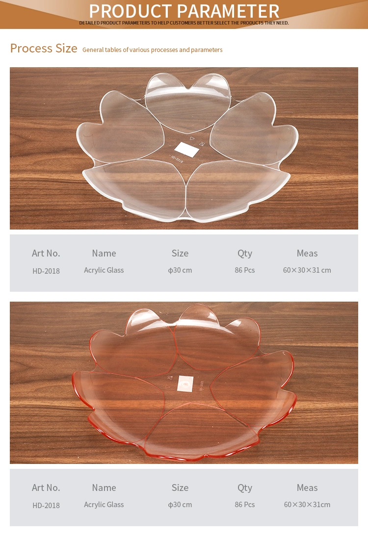 Flower Design Melamine Cute Shape Dry Fruit Plate