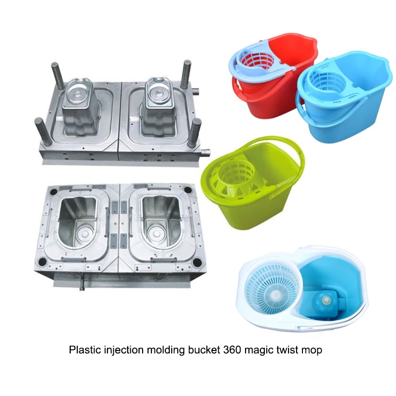 1 Cavity Spin Blue Magic Mop Plastic Bucket Injection S136 Mold