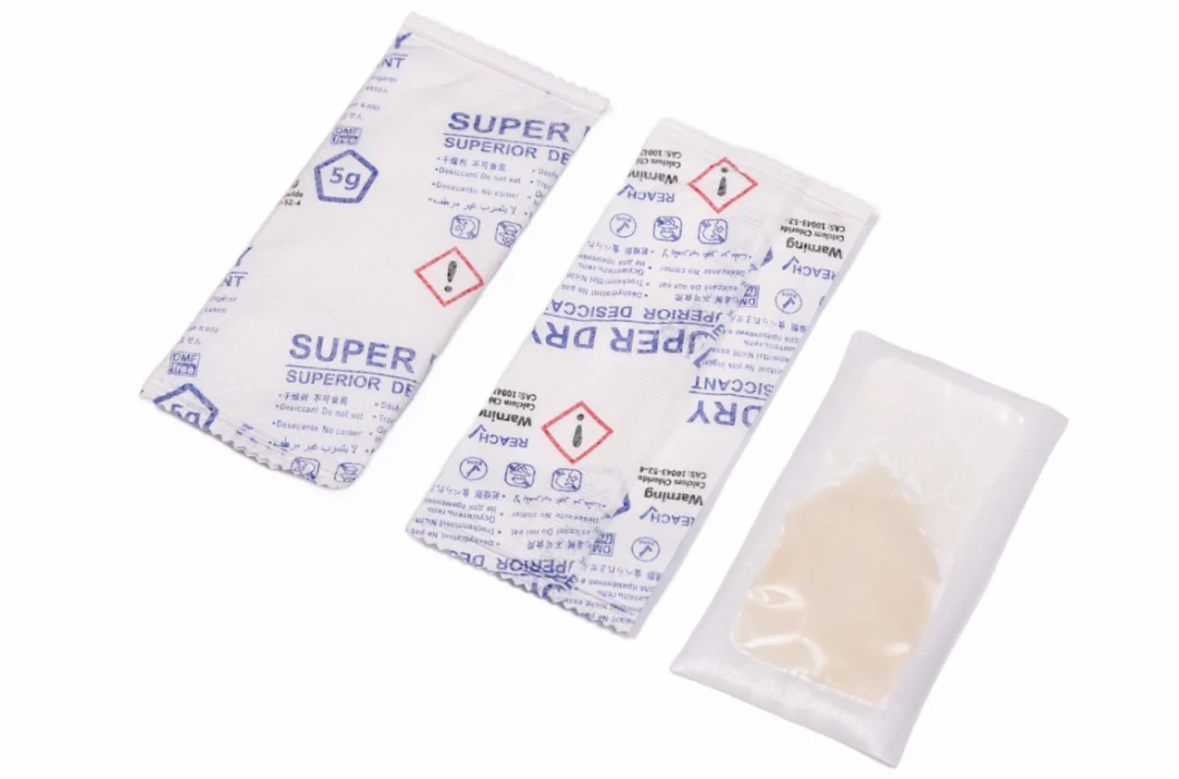 Super Dry Calcium Chloride Desiccant Mold Prevention for Garments Packing 2g-100g