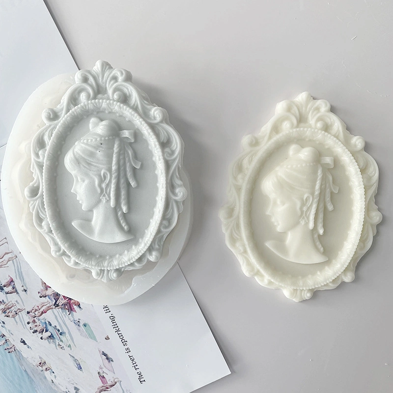 Creative Girl Head Shape Drip Mold Handmade Decorative Pendant Making Silicone Molds