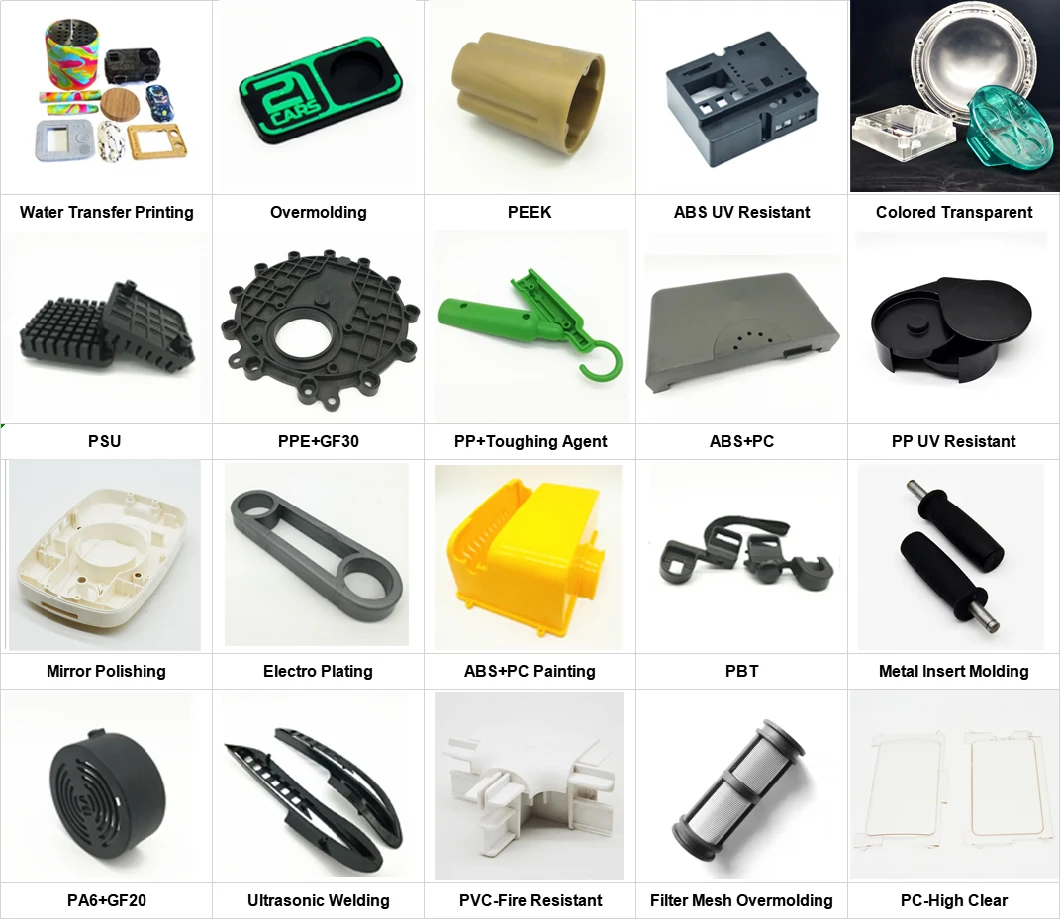 Custom-Made ABS PP PC PE PA6 PA66 Injection Molded Plastic Parts