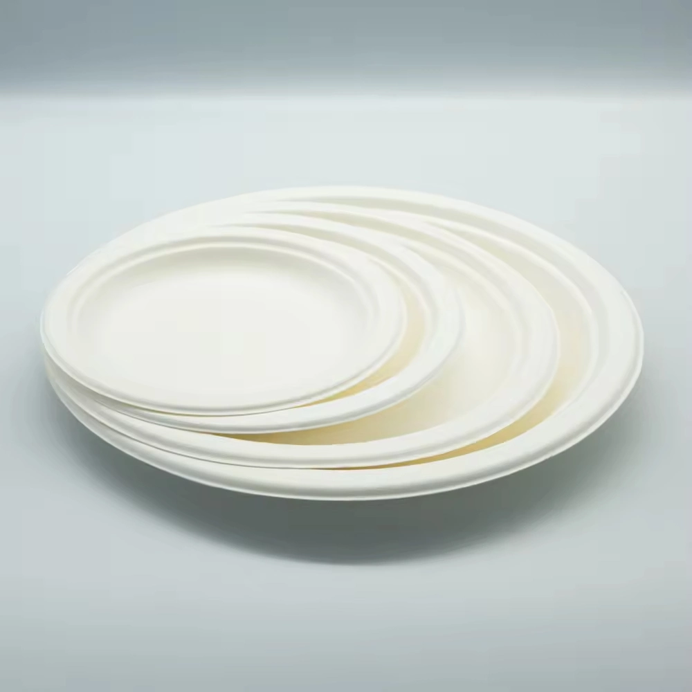 Biodegradable Disposable Oval Shape Sugarcane Bagasse Pulp Paper Plates