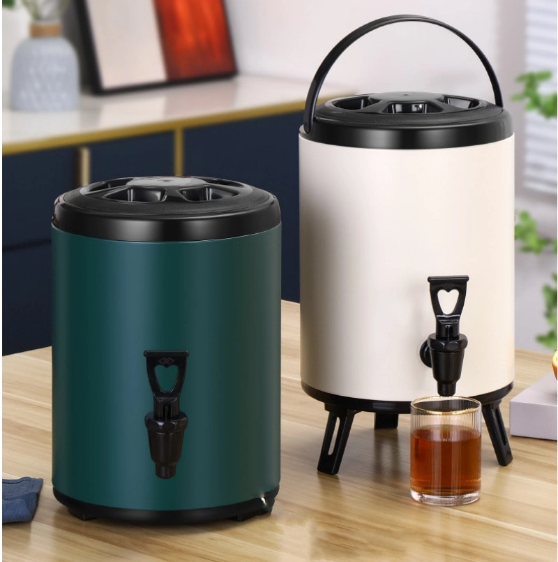 Boba Tea Shop Use Colorful Coffee Thermal Preservation Barrel Bucket in Round Square Shape