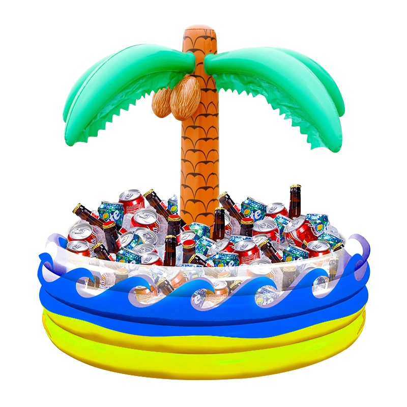 Custom Inflatable Beer Outdoor Ice Cooler Box Coconut Tree Shape Ice Bucket