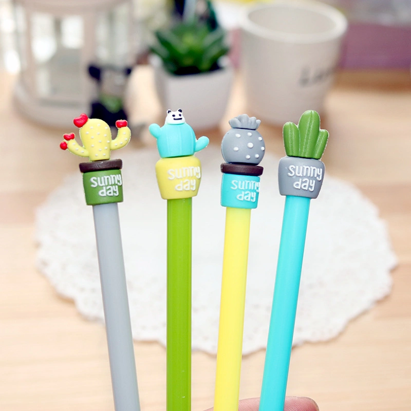 Wholesale Creative Cactus Shape Cartoon Cute Gel Pen