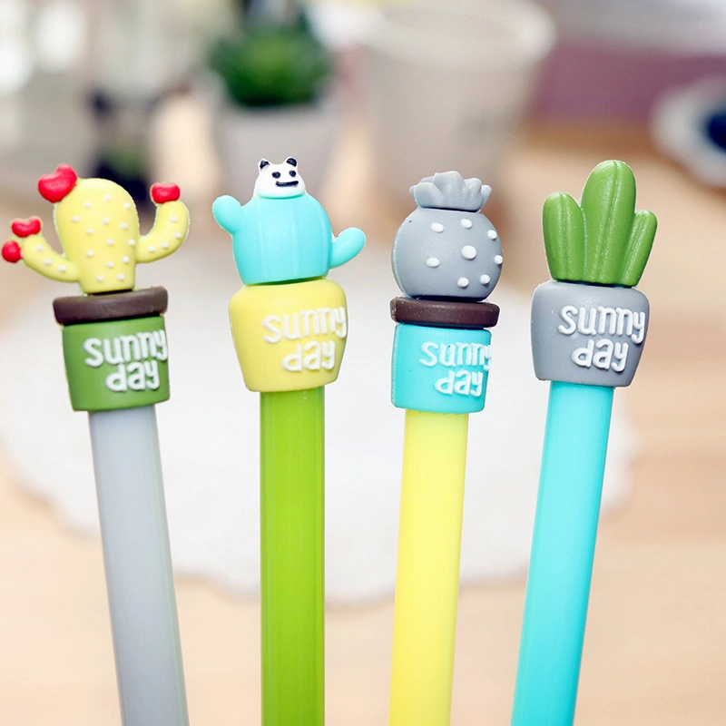 Wholesale Creative Cactus Shape Cartoon Cute Gel Pen