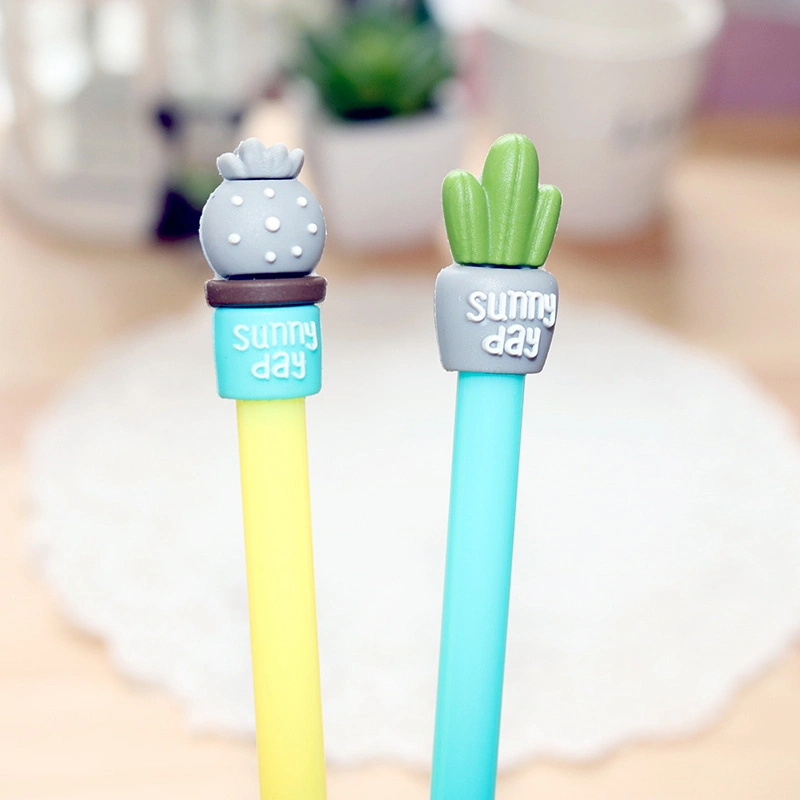 Wholesale Creative Cactus Shape Cartoon Cute Gel Pen