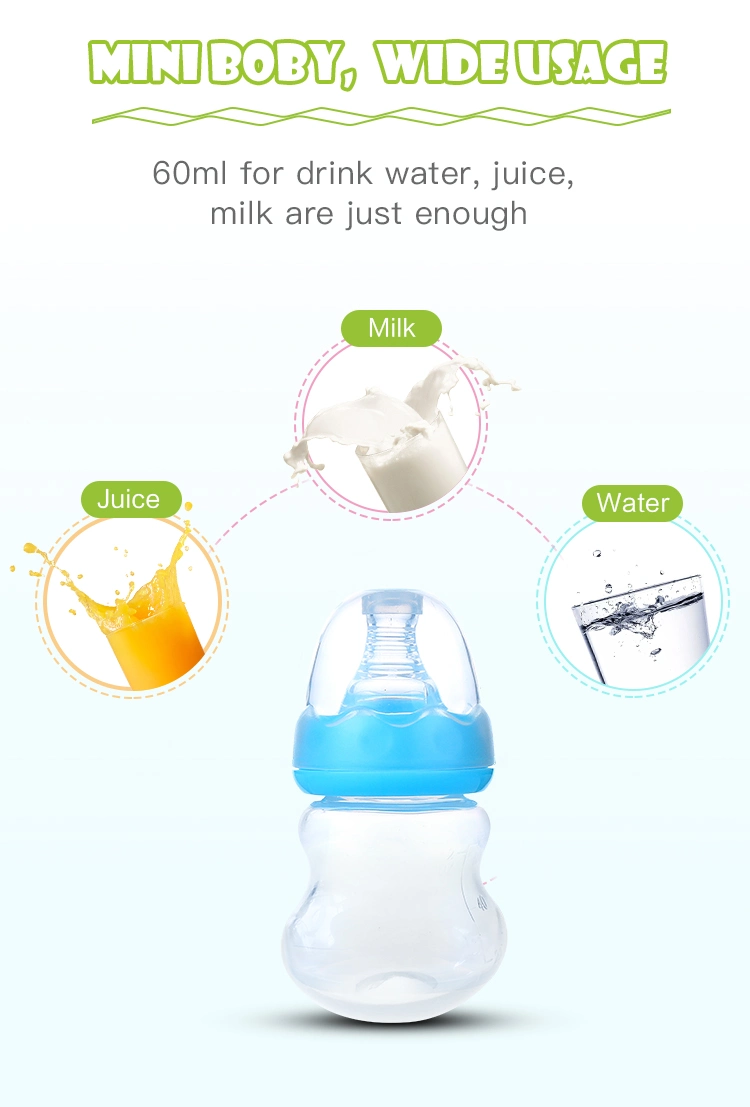 Mini 60ml Suitable Finger Shape Baby Milk Feeding Bottle PP Bottle