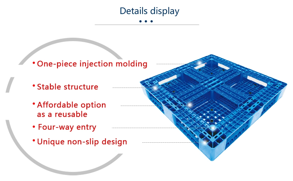 China Regenerated Plastic Pallets Plastik HDPE Food Plastic Pallets for Sale