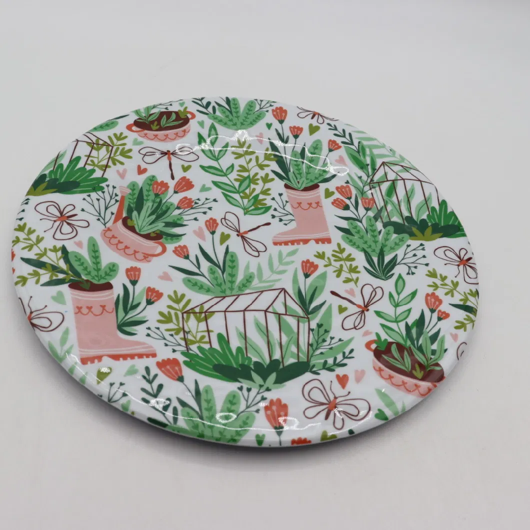 Customized Size Round Shape Reusable Melamine Plates Wholesale