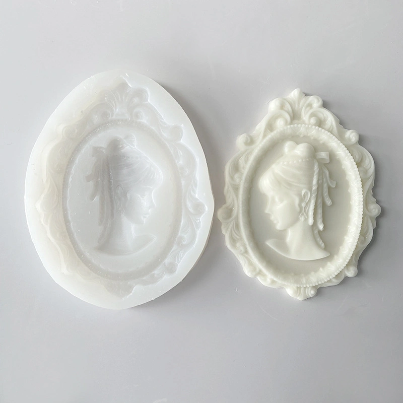 Creative Girl Head Shape Drip Mold Handmade Decorative Pendant Making Silicone Molds