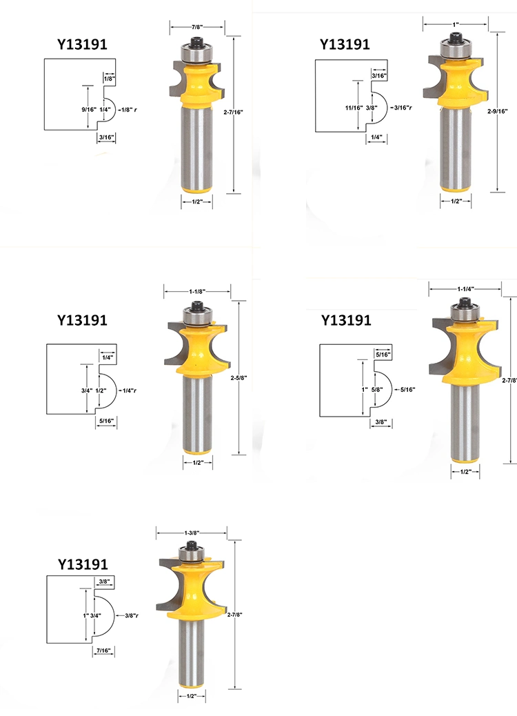 Half Round Router Bit Ball Nose Milling Cutter Woodworking Face Cutter CNC Wood Profile Cutter