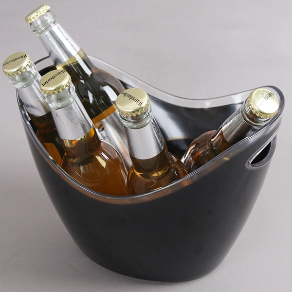 8L Double Wall Boat Shape Ice Bucket with Double Handles