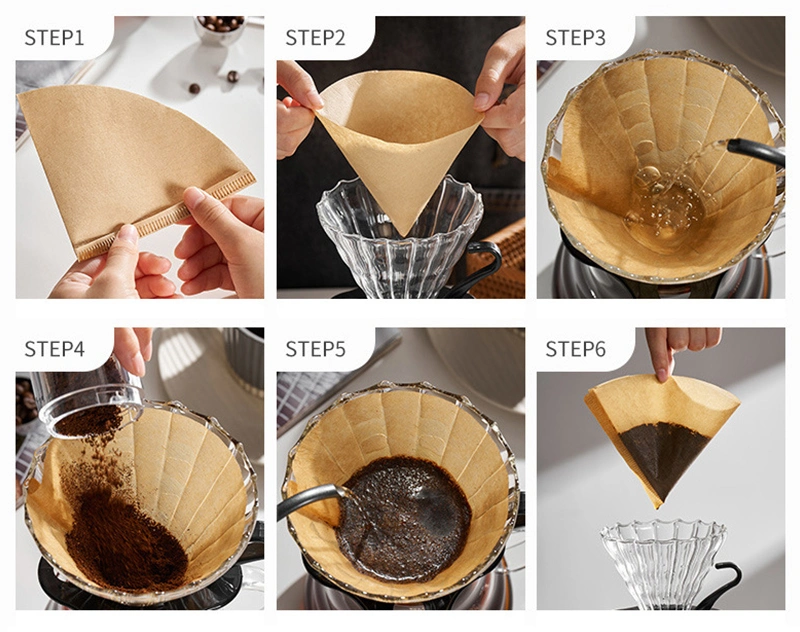 V Shape Drip Coffee Filter Bag Cone Coffee Filters Paper