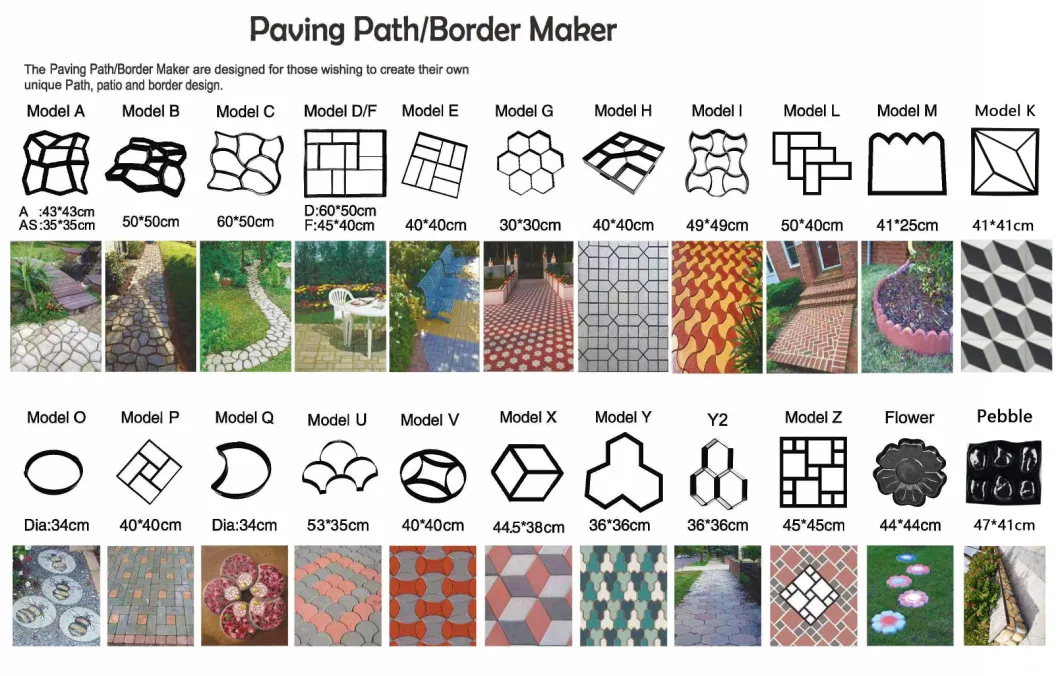 a^Pavement Mould Paver Mold Garden Road Mold Pathway Maker Random Patterm Pathway Maker