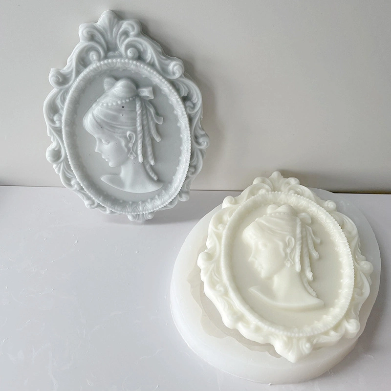 Creative Girl Head Shape Drip Mold Handmade Decorative Pendant Making Silicone Molds