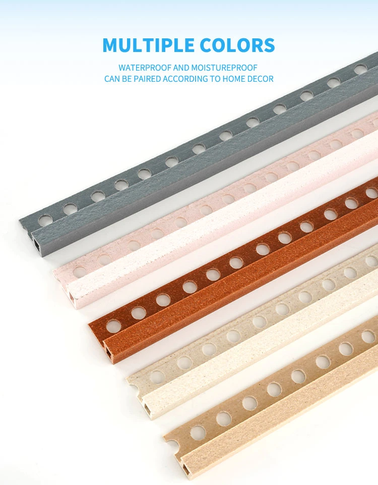 Best Price Custom Indoor Bar Set Inlay Roof Tile Edging Trim Plastic Angle End Transition Square Shape Strip