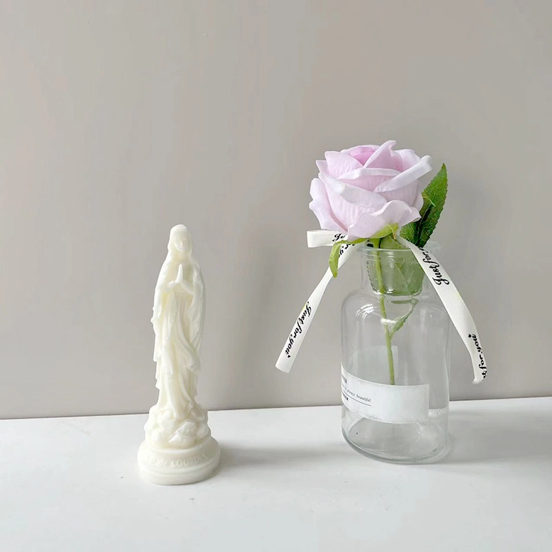 DIY Crystal Drip Goddess Statue Mould Aroma Candle Plaster Ornament Silicone Mould
