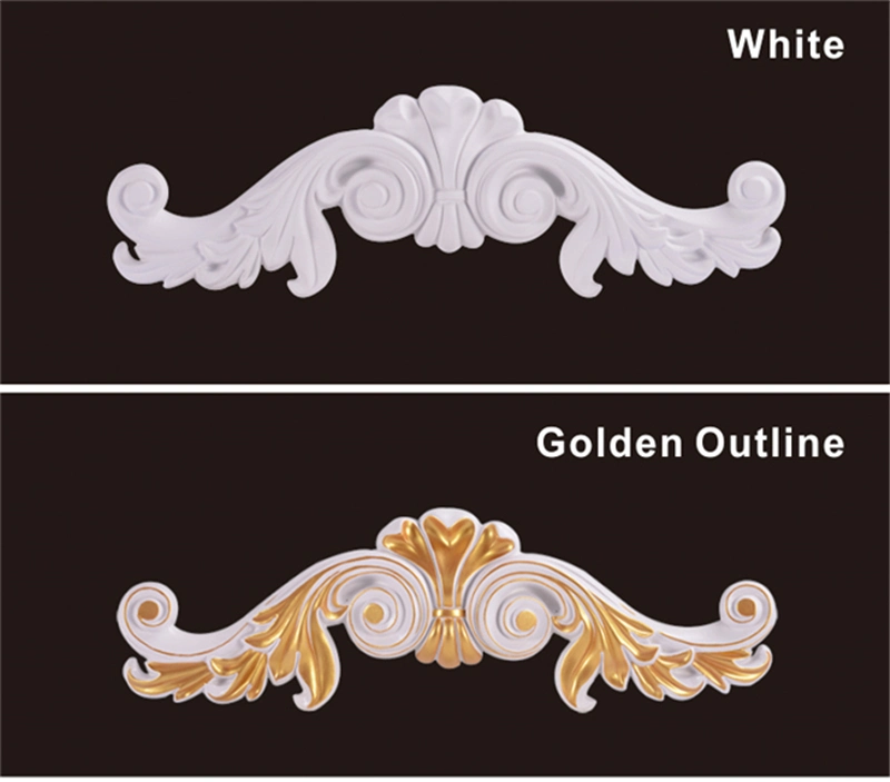 Customized Color Polyurethane Ornament / Flower Design Injection Molding for Wall and Ceiling