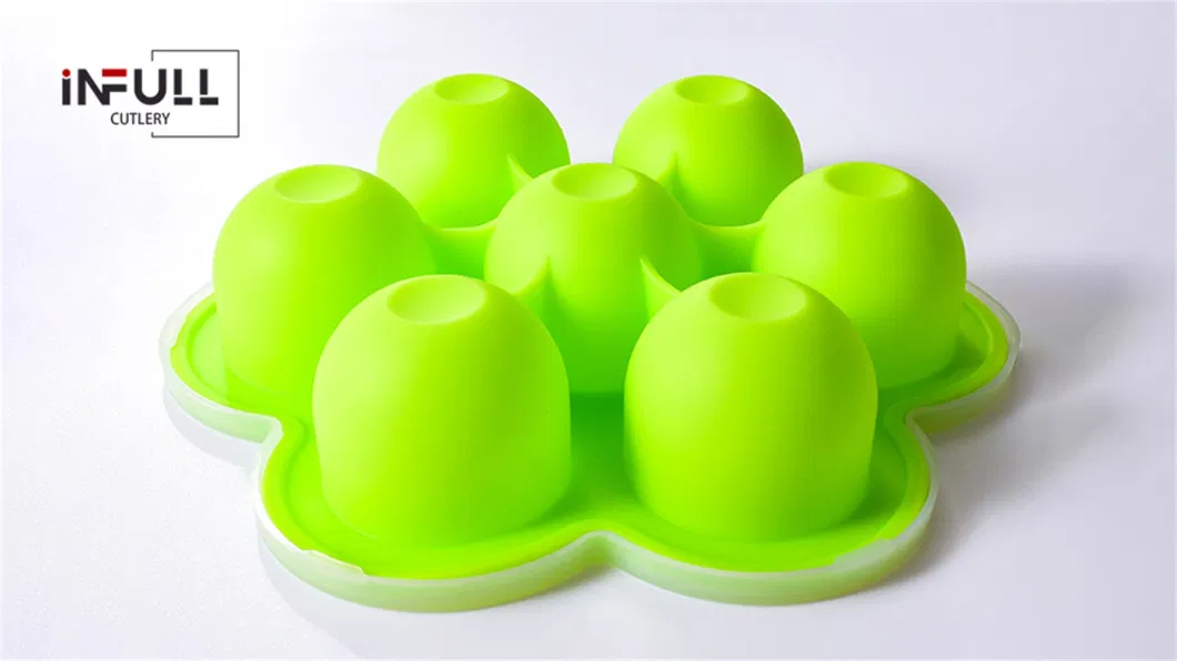 7-Hole Baby Food Box Popsicle Ice Cream Mold 100% Food Grade Silicone Baby Egg Molds Bites Molds