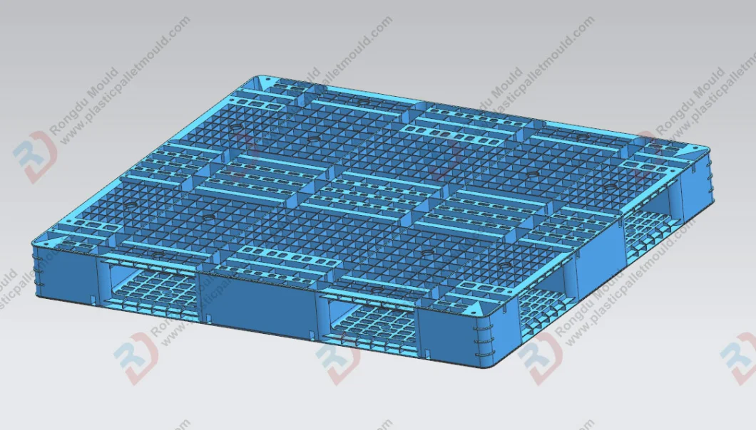 1400*1200*150 HDPE PP Double-Side Net Gird Window 4-Way-Entrance Shelf-Loading Plastic Pallet Mould