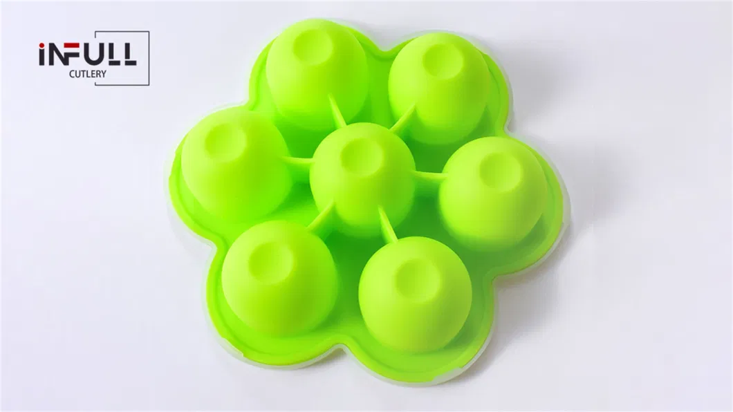 7-Hole Baby Food Box Popsicle Ice Cream Mold 100% Food Grade Silicone Baby Egg Molds Bites Molds