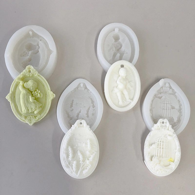 New 3D Embossed Resin Drip Molds Creative Multi-Shape DIY Handmade Pendant Molds Candy Chocolate Silicone Molds