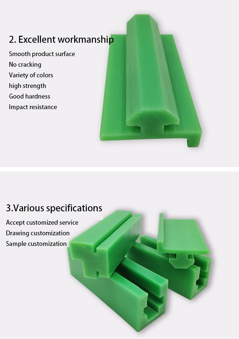 China Injection Molding Plastic Slide Guide PE Plastic Material Chain Guide