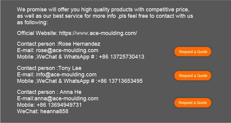 Ace Professional Production High Precision Plastic Parts Injection Insert and Over Molding