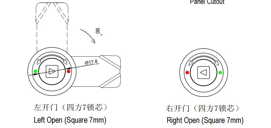 Quarter-Turn with Conical Square Insert Pr20.1 L18-L50 Stainless Steel