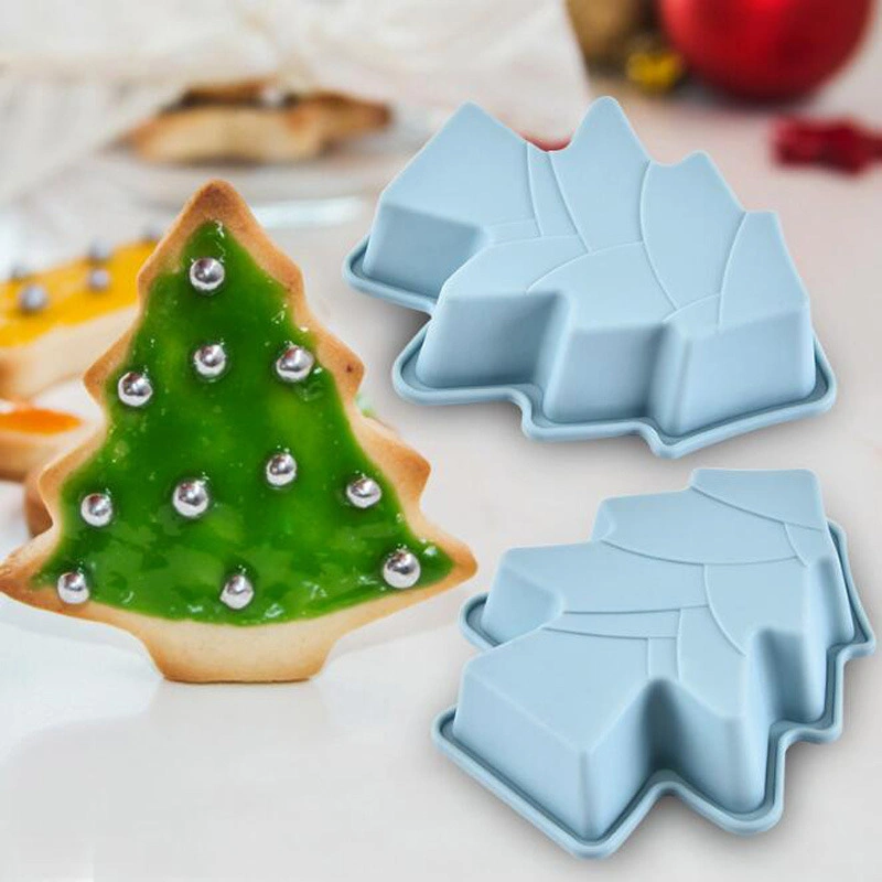 Reusable Baking Cups Nonstick Christmas Tree Cupcake Molds Mi11948
