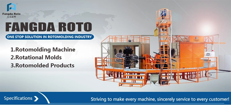 Plastic Product Making 3 or 4 Independent-Arm Carousel Rotomolding Machine