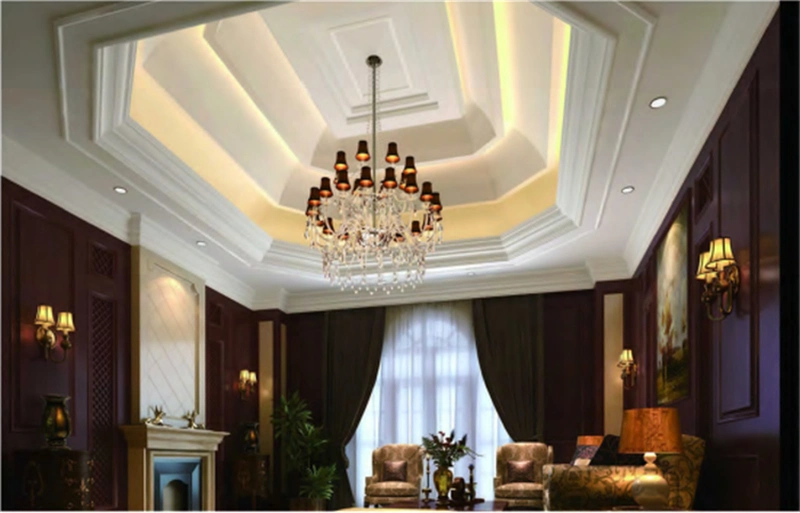 Matt Carved Surface Polyurethane Crown Molding for Home Ceiling and Wall