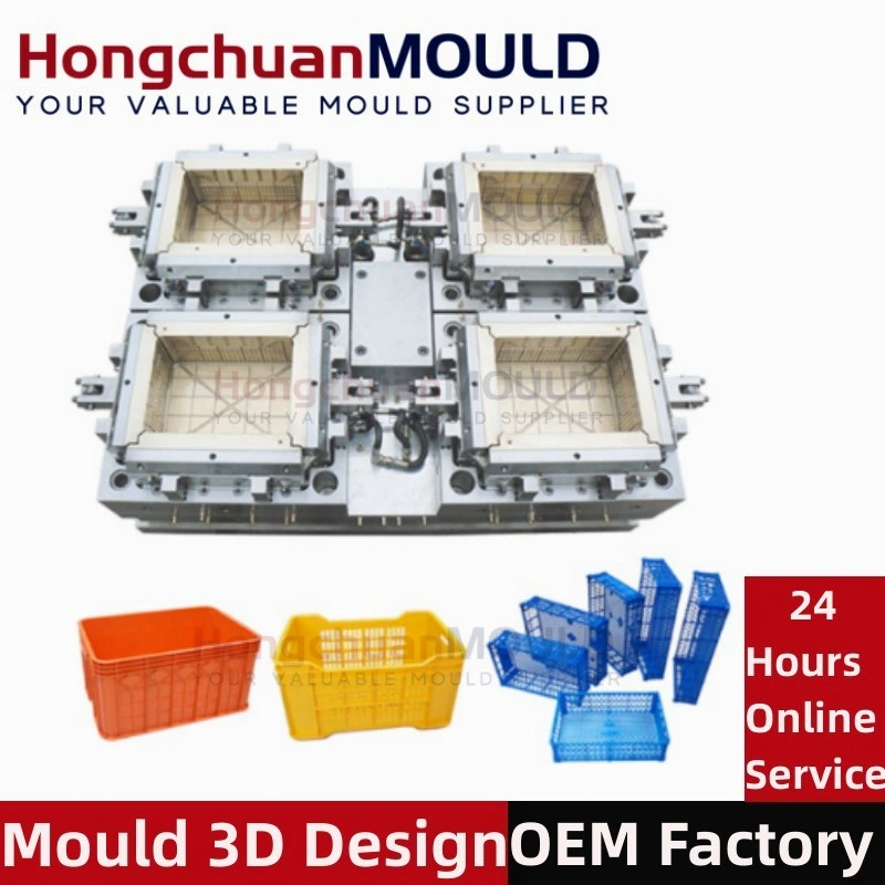 HDPE Food Grade Stackable Moving Crate Injection Mould Box Mold Maker