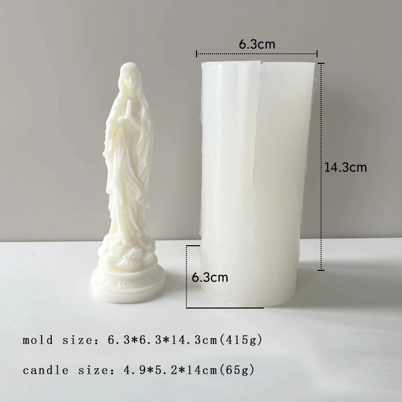DIY Crystal Drip Goddess Statue Mould Aroma Candle Plaster Ornament Silicone Mould